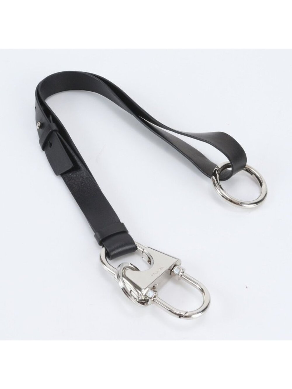 Prada Neck Strap Leather Black